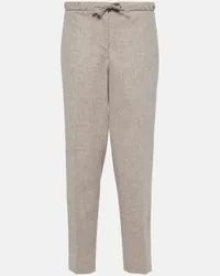 Jil Sander Pantaloni regular in lana vergine Beige