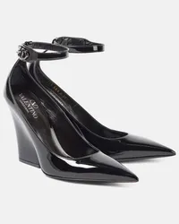 Valentino Garavani Pumps VLogo Lockette 105 in vernice Nero