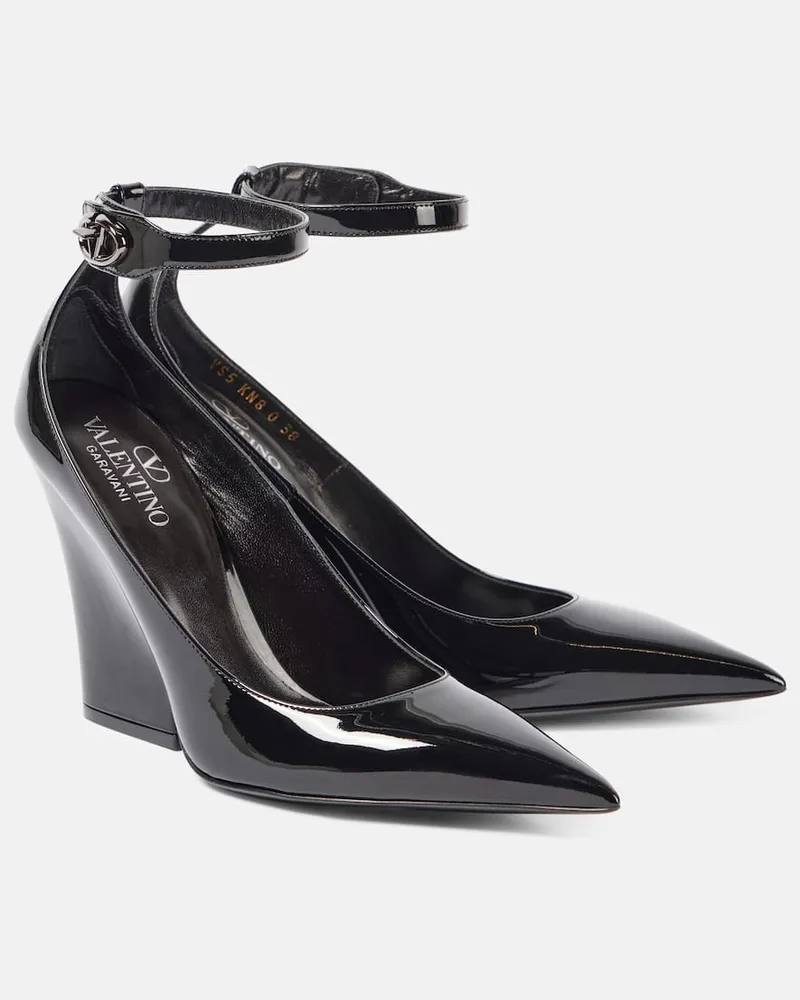 Valentino Garavani Pumps VLogo Lockette 105 in vernice Nero