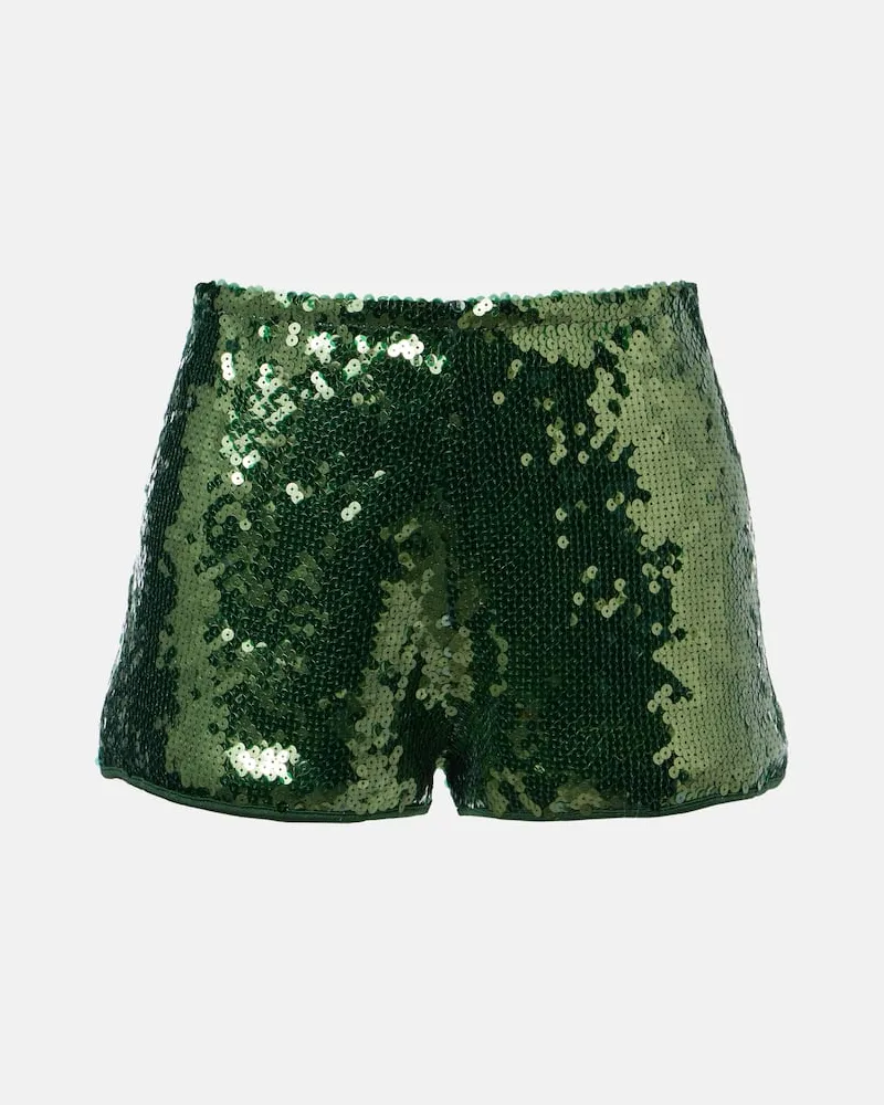 Oséree OsÃ©ree Shorts Marilyn con paillettes Verde