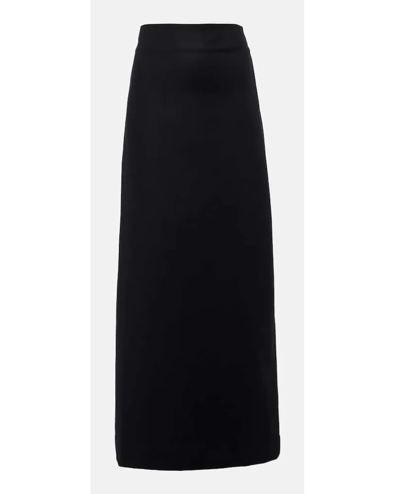 Adriana Degreas Gonna lunga in misto cotone Nero