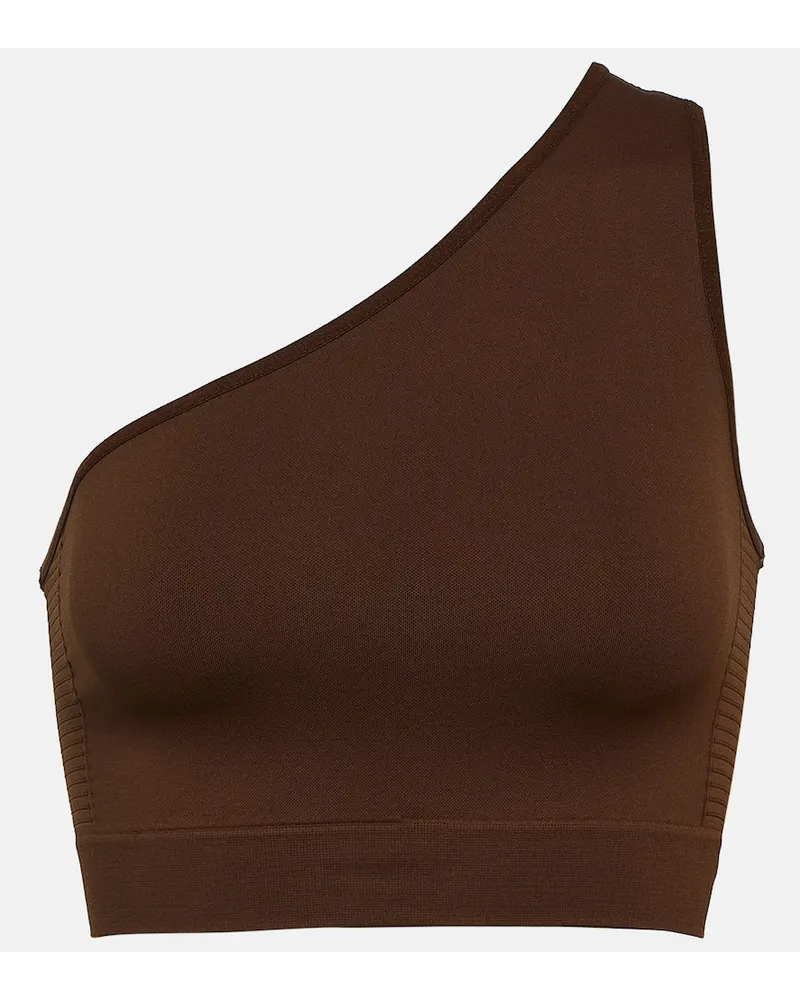 Rick Owens Top cropped monospalla Athena Marrone