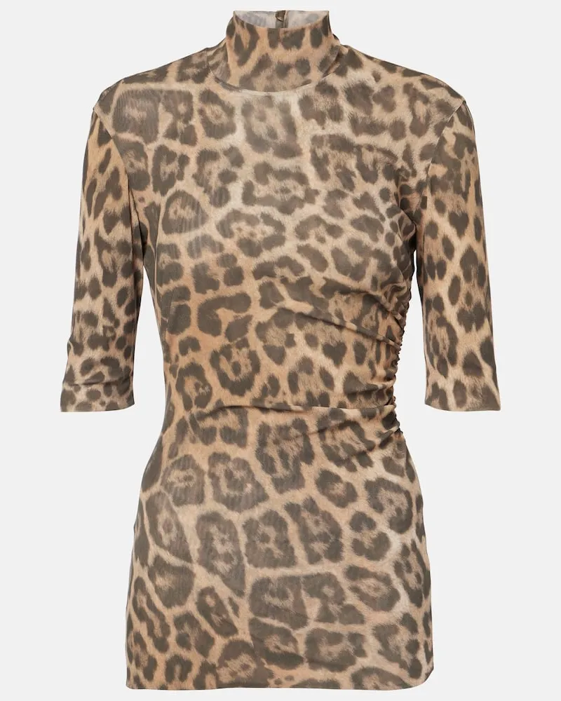Stella McCartney Top con stampa leopardata Multicolore