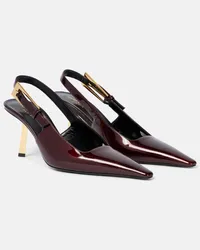 Saint Laurent Pumps slingback Lee 75 in vernice Rosso