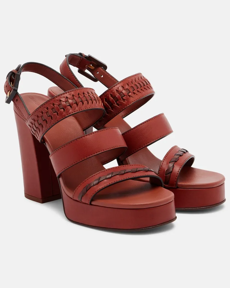 Zimmermann Sandali Alchemy in pelle con plateau Marrone