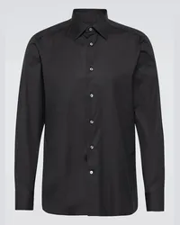 Ermenegildo Zegna Camicia Oxford in cotone Nero