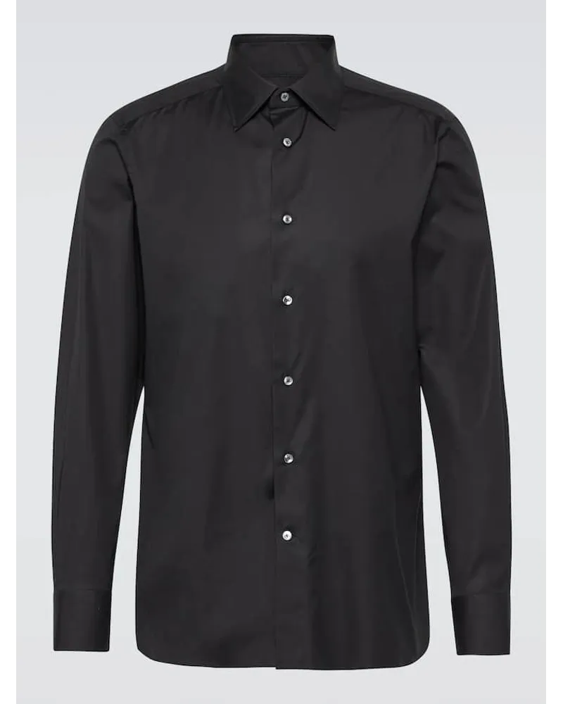 Ermenegildo Zegna Camicia Oxford in cotone Nero
