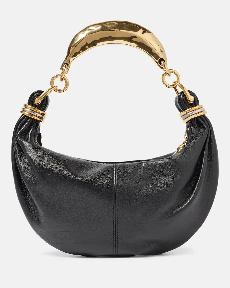 Chloé ChloÃ© Borsa a spalla Banana Small in pelle Nero