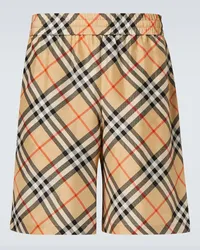 Burberry Bermuda Burberry Check in seta Beige