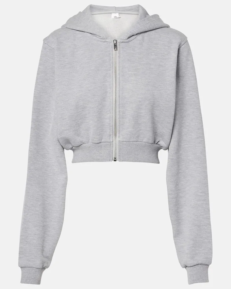alo Felpa Sweet Escape in misto cotone Grigio