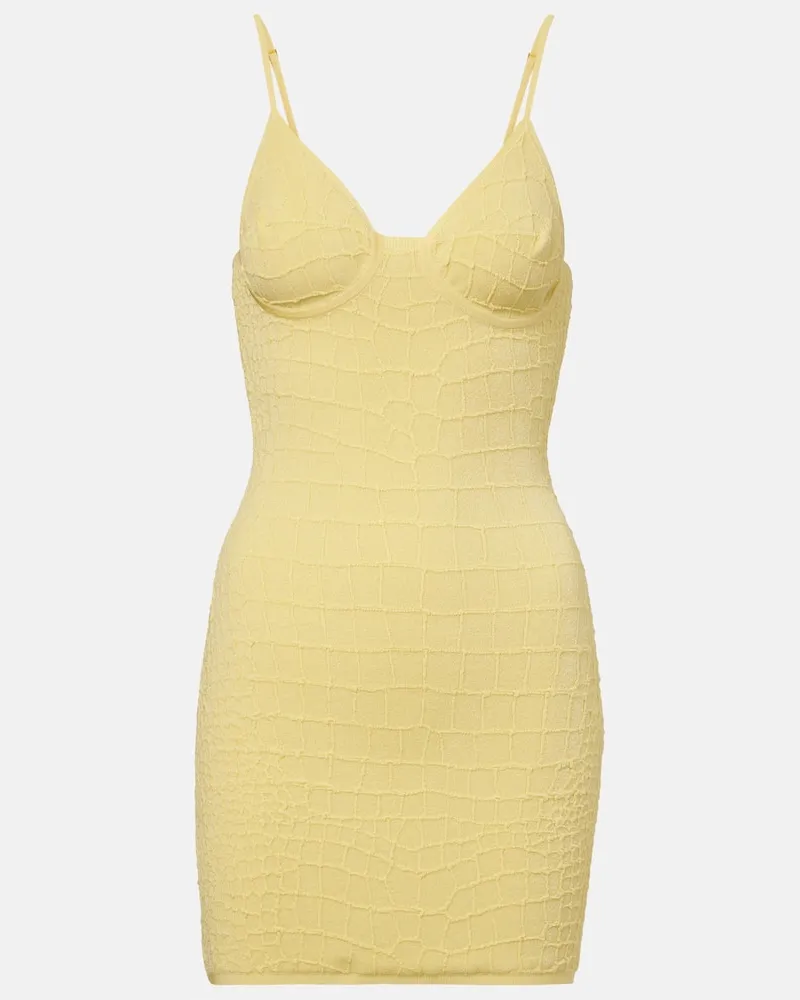 Jacquemus Abito corto Scala in maglia Giallo