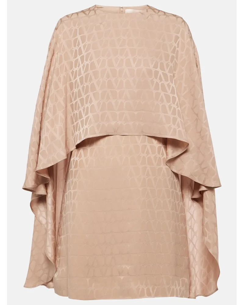 Valentino Garavani Miniabito in jacquard di seta Toile Iconographe Rosa