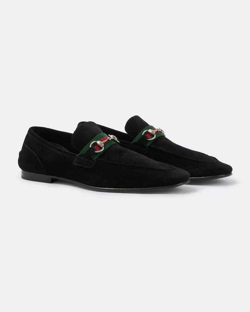 Gucci Mocassini Gucci Como Horsebit in suede Nero