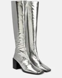 Jil Sander Stivali in pelle metallizzata Metallizzato