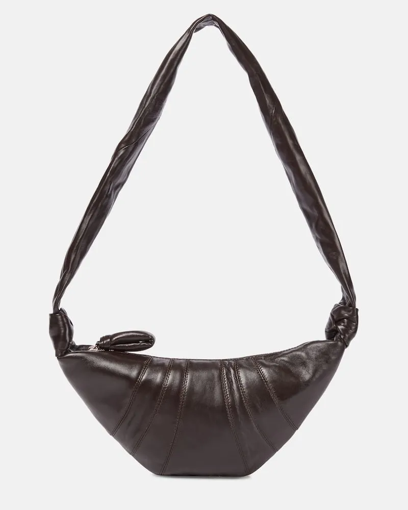 Christophe Lemaire Borsa a spalla Croissant Small in pelle Marrone