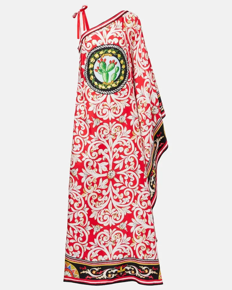 Dolce & Gabbana Caftano Taormina in seta con stampa Multicolore