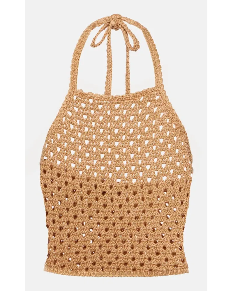 Etro Top in crochet di cotone Multicolore