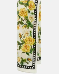 Dolce & Gabbana Sciarpa con stampa floreale Giallo