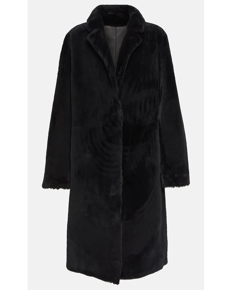 Yves Salomon Cappotto reversibile in shearling Nero