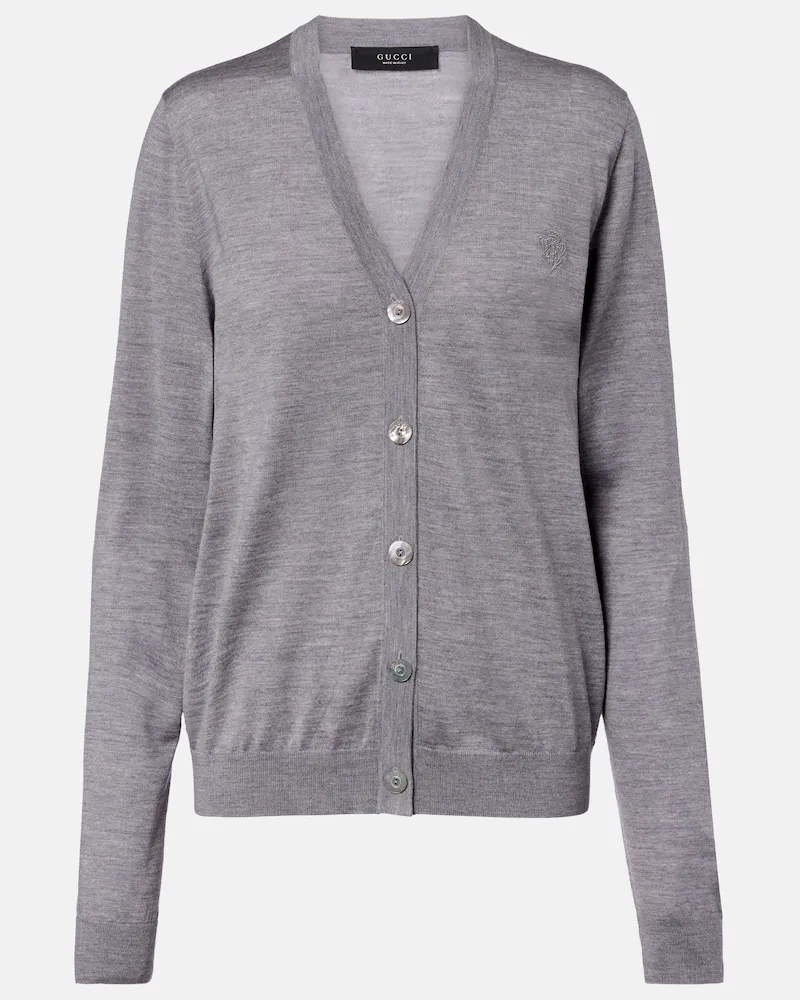 Gucci Cardigan in lana Grigio