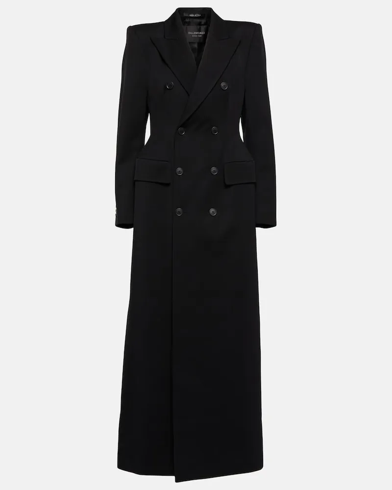 Balenciaga Cappotto doppiopetto in lana Nero