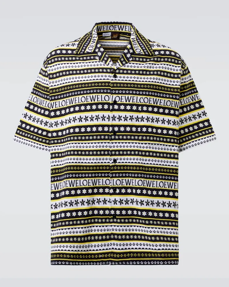 Loewe Paula's Ibiza - Camicia bowling in cotone Multicolore