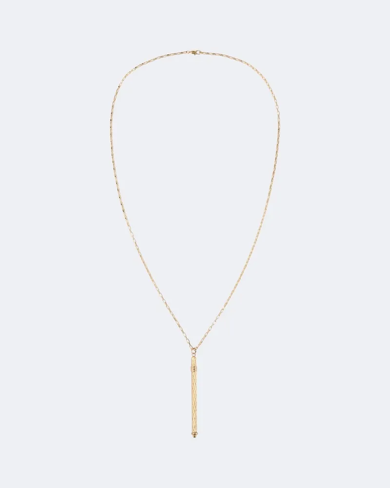 Saint Laurent Collana con pendente Cassandre Oro