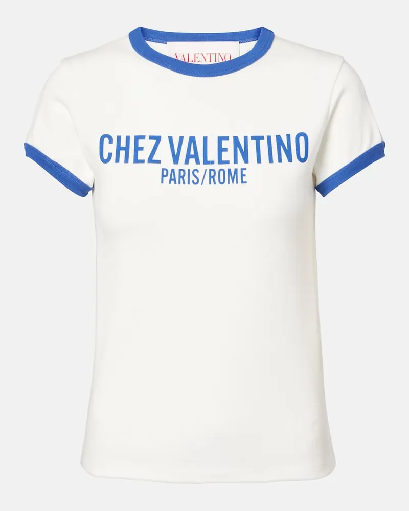 Valentino Garavani T-shirt in cotone con logo Bianco