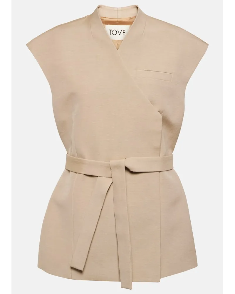 TOVE Gilet Bonnie in misto cotone Beige