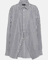 Balenciaga Camicia Swing in popeline di cotone Bianco