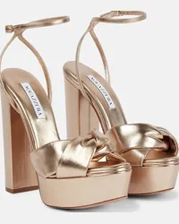 Aquazzura Sandali Olie Plateau 140 con plateau Oro