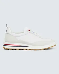 Thom Browne Sneakers Tech Runner in suede Bianco