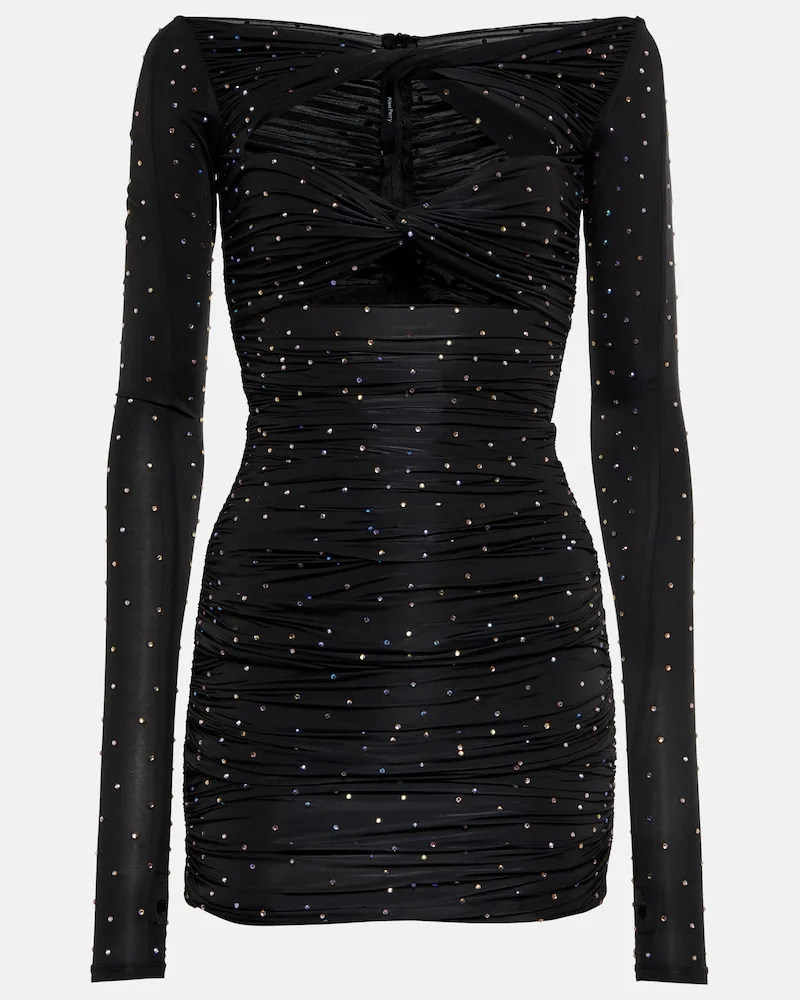 Alex Perry Miniabito con cut-out e decorazioni Nero