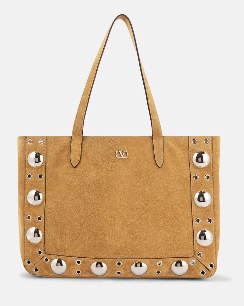 Valentino Garavani Shopper NellcÃ´te Medium in suede Beige