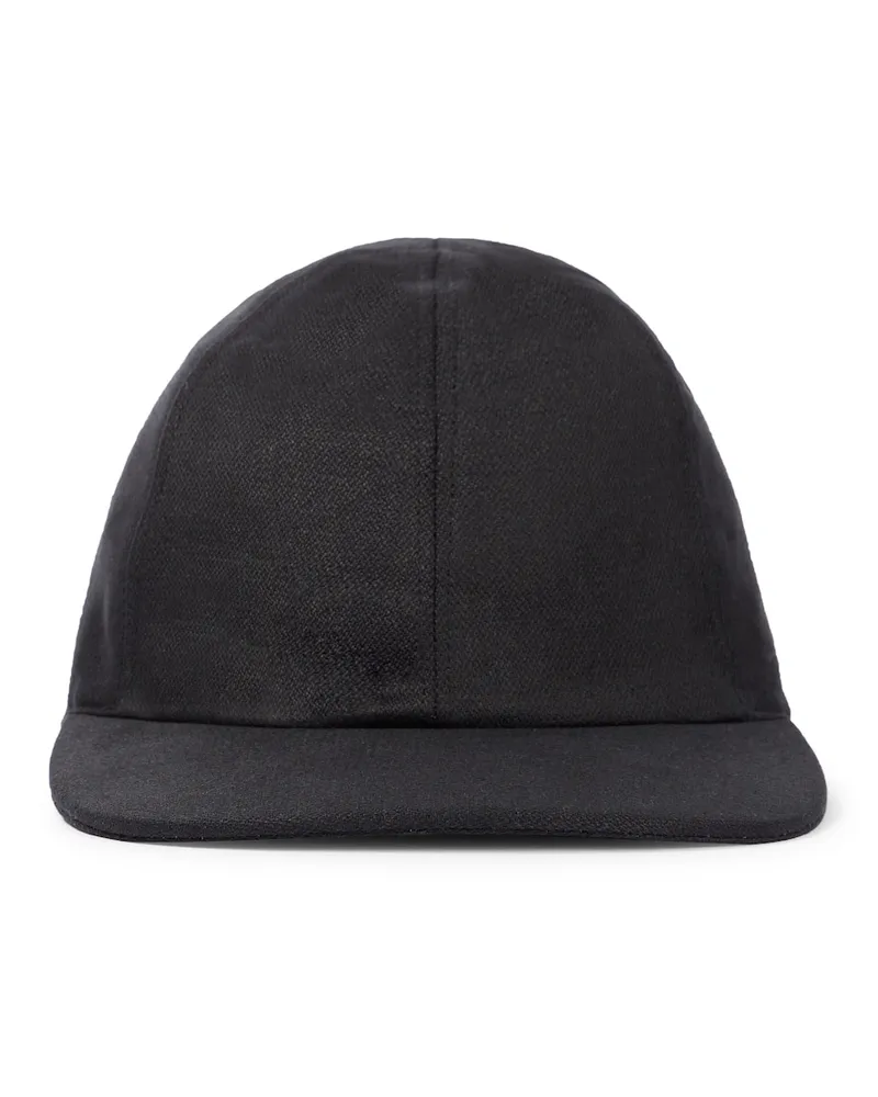 Gabriela Hearst Cappello da baseball in lino Nero