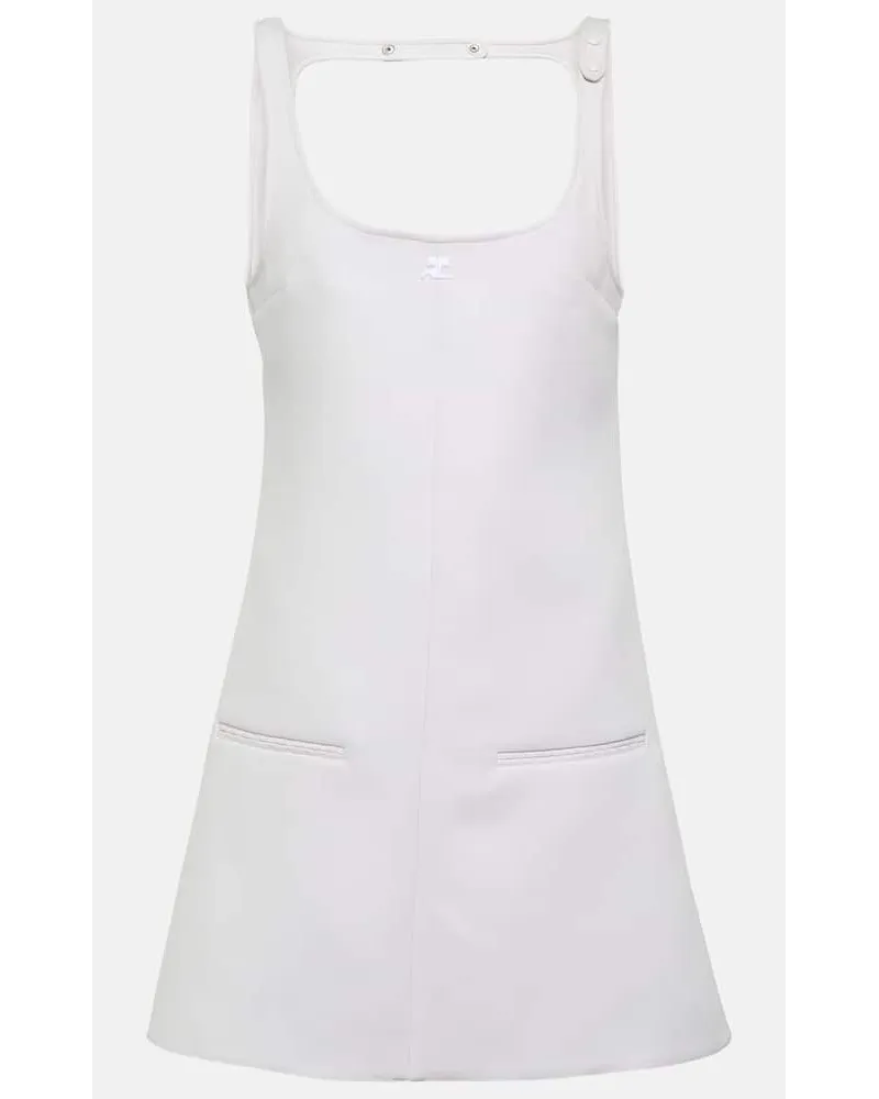 Courrèges CourrÃ¨ges Miniabito Reedition con cut-out e logo Bianco