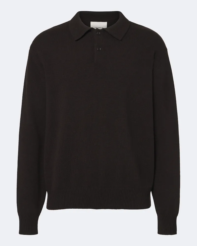Lisa Yang Pullover polo Rufus in cashmere Marrone