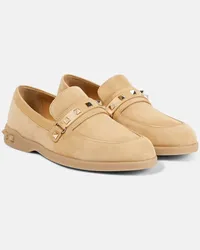 Valentino Garavani Mocassini Leisure Flows in suede Beige