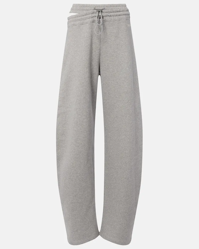 ATTICO Pantaloni sportivi in jersey di cotone Grigio