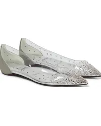 Christian Louboutin Ballerine Degrastrass con cristalli Argento