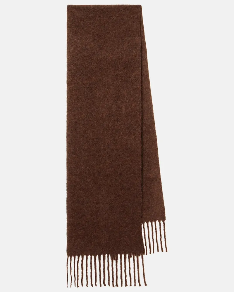 Jacquemus Sciarpa Carro in misto lana Marrone