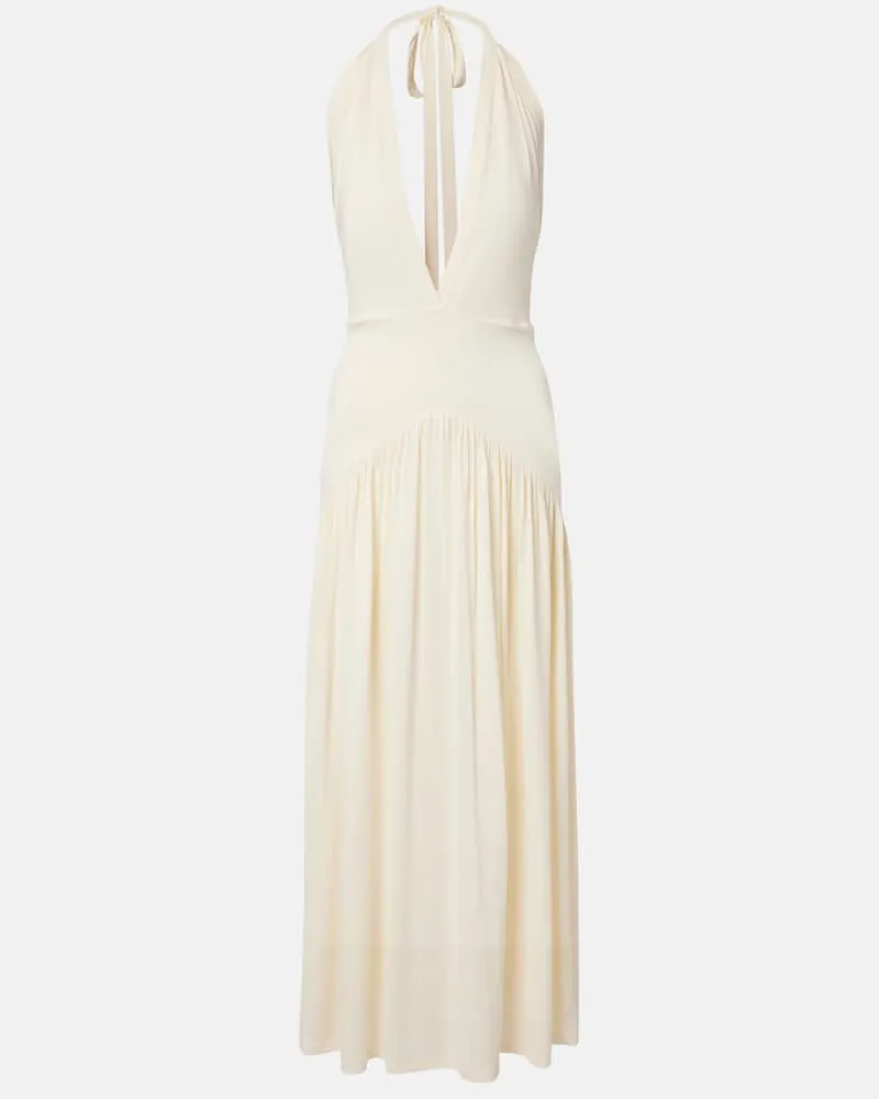 Aya Muse Abito lungo Ola con scollo allâamericana Bianco