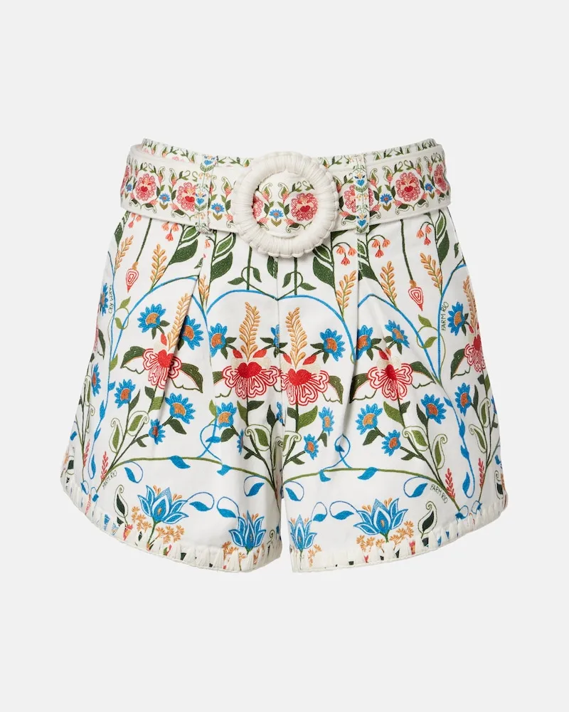 FARM Rio Short Fraga in cotone a vita alta Multicolore