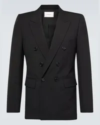 Saint Laurent Blazer doppiopetto in lana Nero