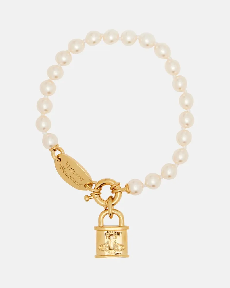 Vivienne Westwood Bracciale con charm Celestia Small Bianco