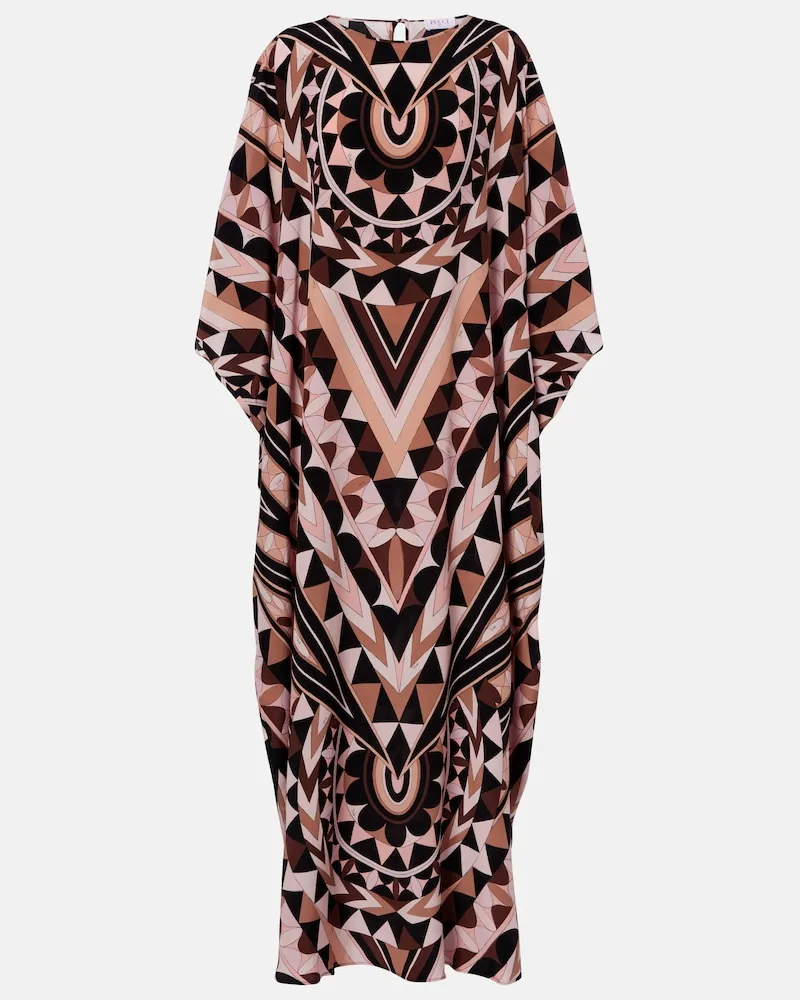 Emilio Pucci Caftano Manuba in crÃªpe de chine di seta Rosa