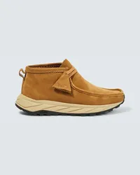 Clarks Stivaletti Wallabee Eden in suede Marrone