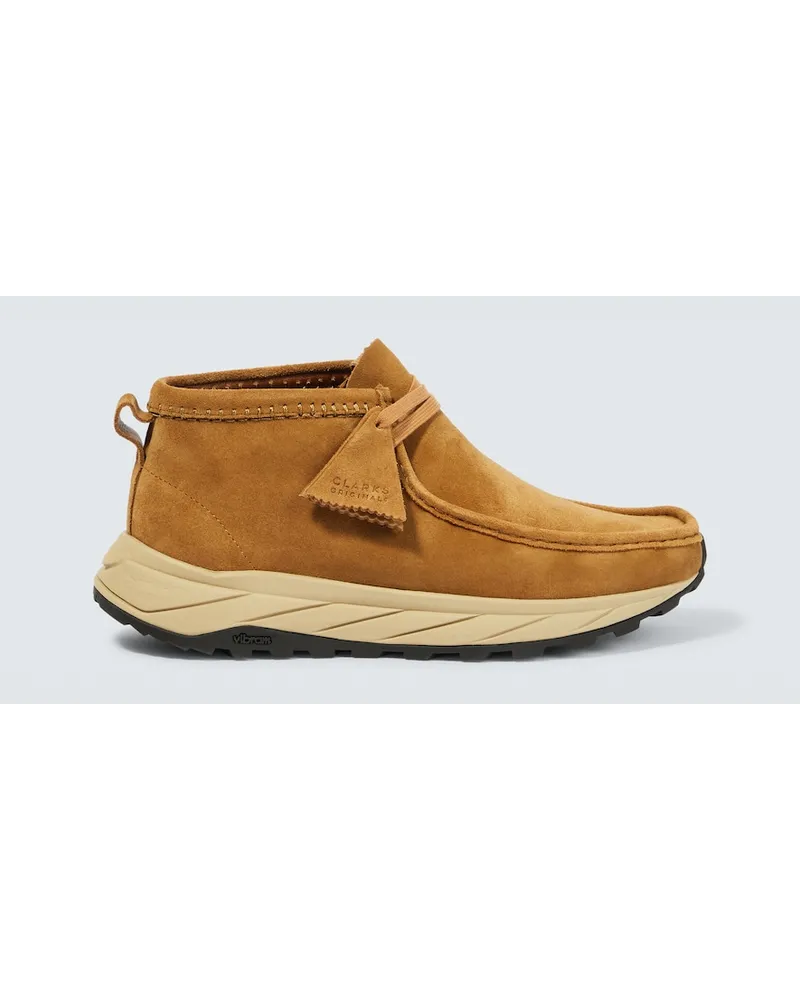 Clarks Stivaletti Wallabee Eden in suede Marrone