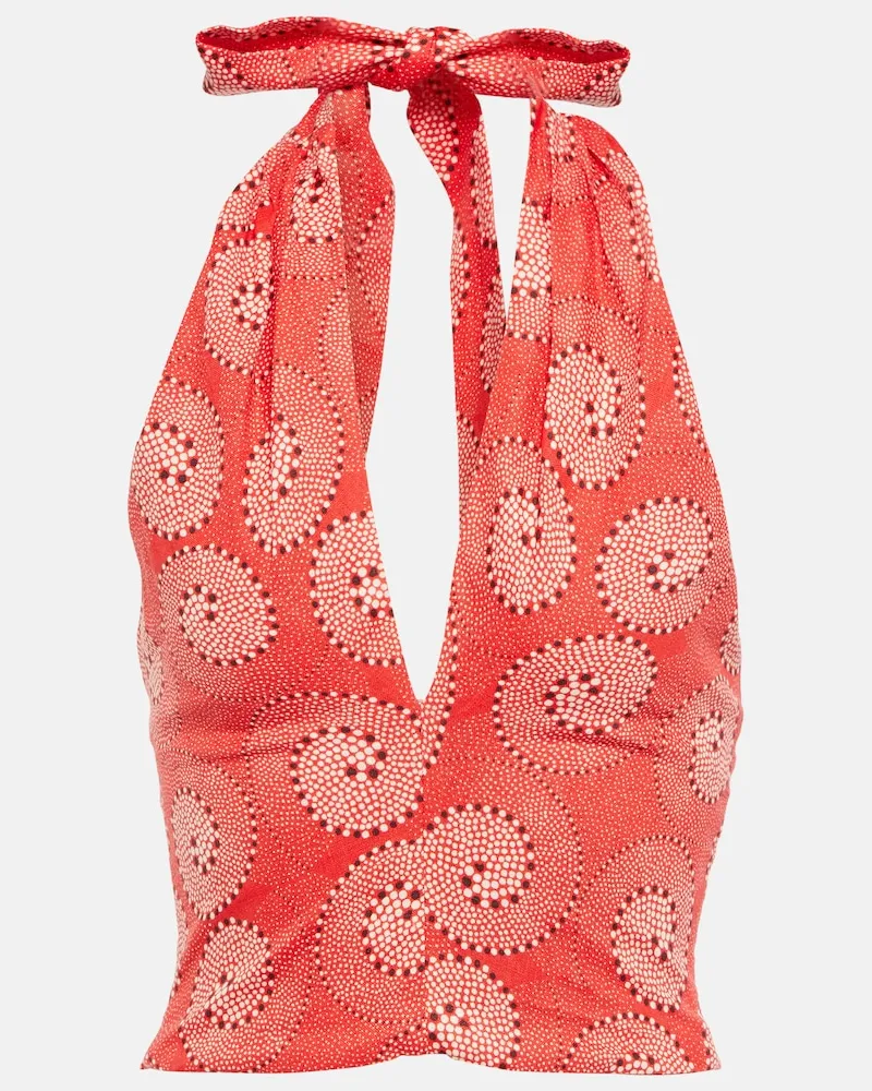 STAUD Top cropped Kai con scollo allâamericana Multicolore