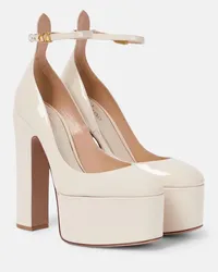 Valentino Garavani Pumps Tan-Go in vernice con plateau Bianco